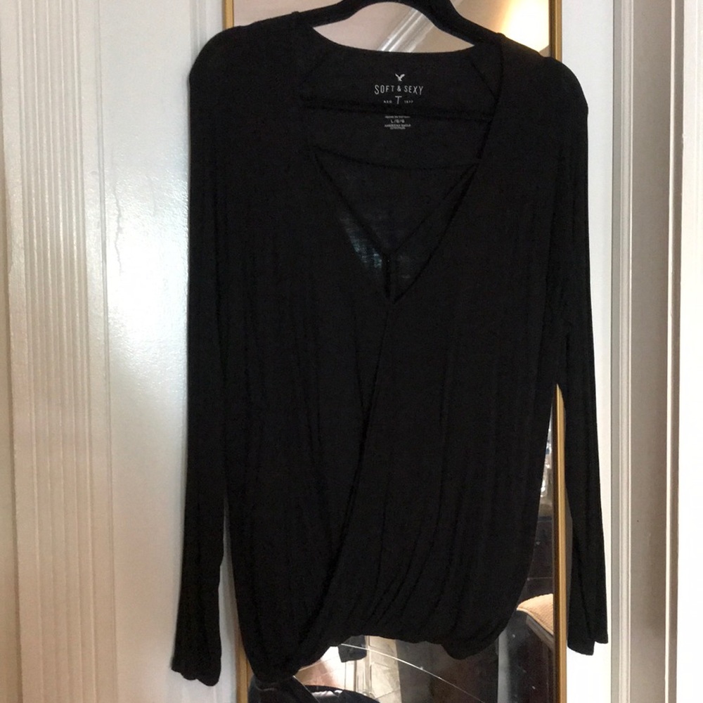 Black Strappy Long Sleeve